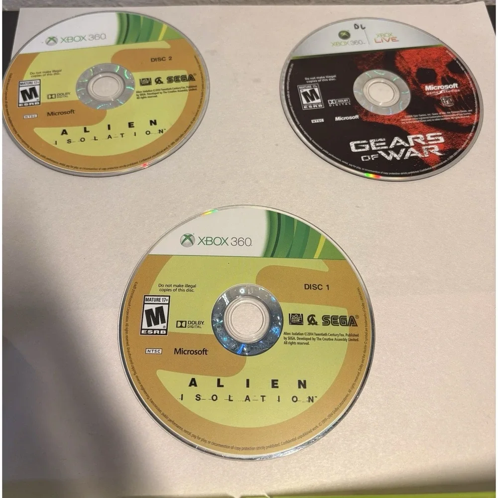 Alien: Isolation Nostromo Edition (Xbox 360, Gears Of War Complete 2 Disc Lot